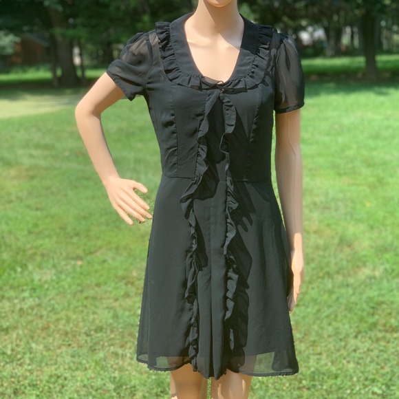 Dress with Sheer Overlay - Picture 1 of 4